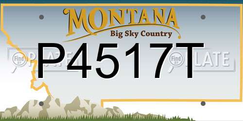 P4517T Montana License Plate