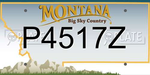 P4517Z Montana License Plate