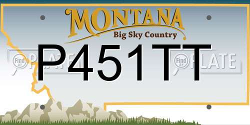 P451TT Montana License Plate