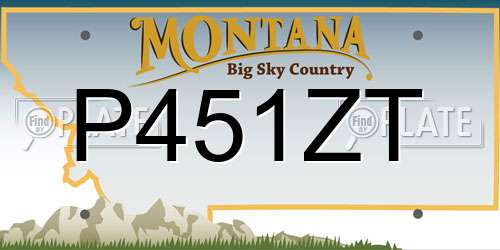 P451ZT Montana License Plate