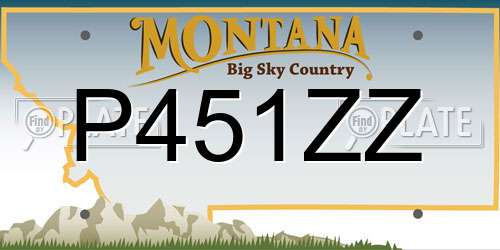 P451ZZ Montana License Plate