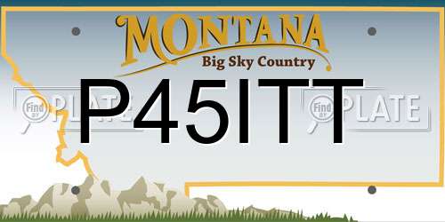 P45ITT Montana License Plate