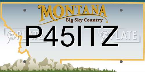 P45ITZ Montana License Plate