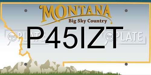 P45IZT Montana License Plate