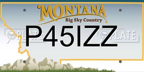 P45IZZ Montana License Plate