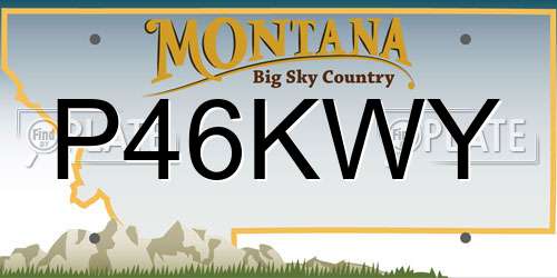 P46KWY Montana License Plate