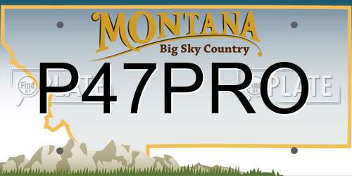 P47PRO Montana License Plate