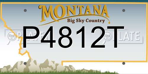 P4812T Montana License Plate