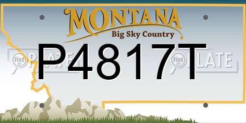 P4817T Montana License Plate