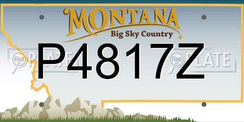 P4817Z Montana License Plate