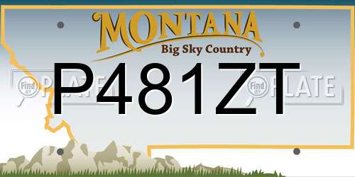 P481ZT Montana License Plate
