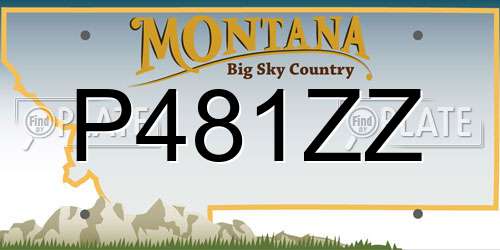 P481ZZ Montana License Plate