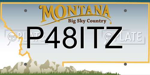 P48ITZ Montana License Plate