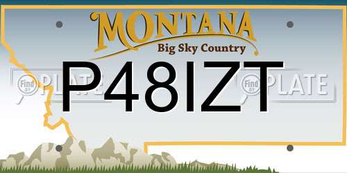 P48IZT Montana License Plate