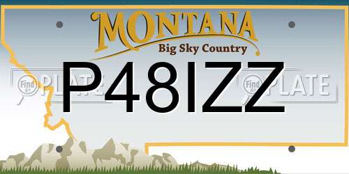P48IZZ Montana License Plate