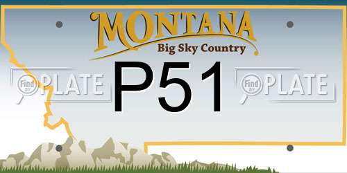 P51 Montana License Plate