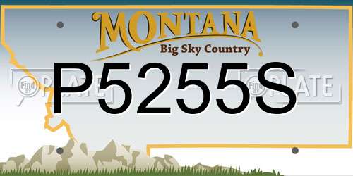 P5255S Montana License Plate