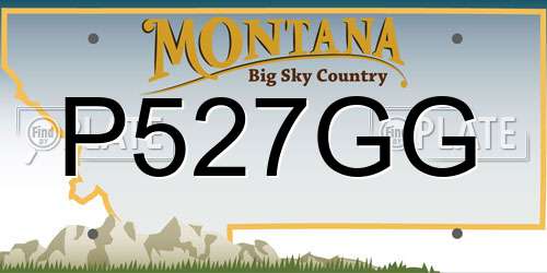 P527GG Montana License Plate