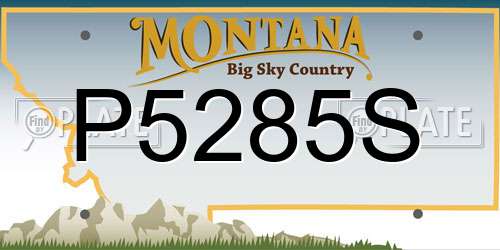 P5285S Montana License Plate
