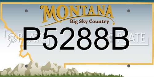 P5288B Montana License Plate