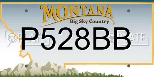 P528BB Montana License Plate