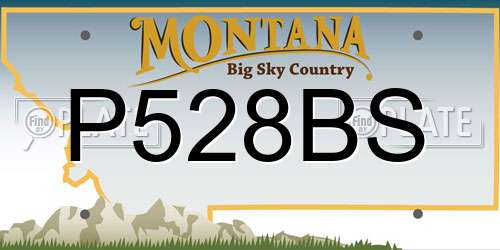 P528BS Montana License Plate