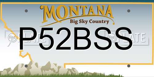 P52BSS Montana License Plate