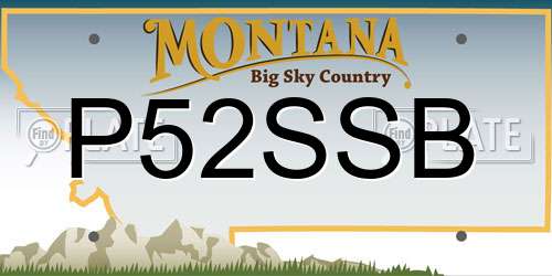 P52SSB Montana License Plate