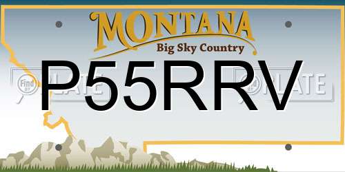 P55RRV Montana License Plate