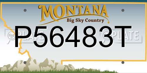 P56483T Montana License Plate