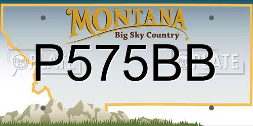 P575BB Montana License Plate