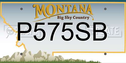 P575SB Montana License Plate