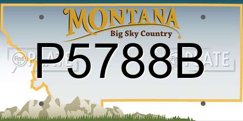 P5788B Montana License Plate