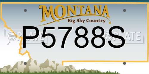 P5788S Montana License Plate