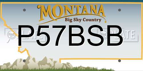 P57BSB Montana License Plate