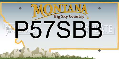 P57SBB Montana License Plate