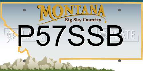 P57SSB Montana License Plate