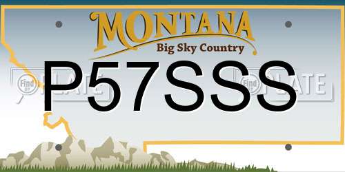 P57SSS Montana License Plate