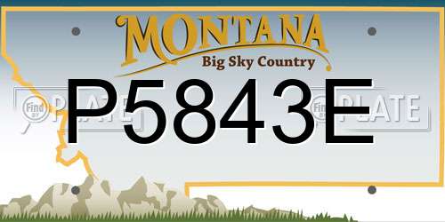 P5843E Montana License Plate