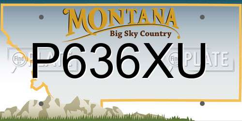 P636XU Montana License Plate