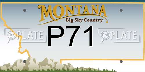 P71 Montana License Plate