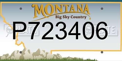 P723406 Montana License Plate