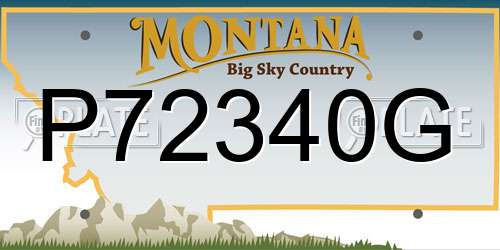 P72340G Montana License Plate
