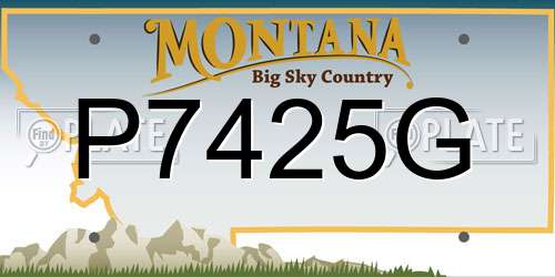 P7425G Montana License Plate