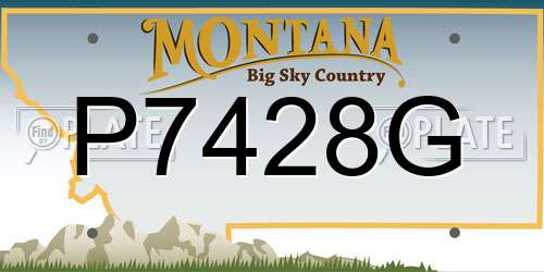 P7428G Montana License Plate