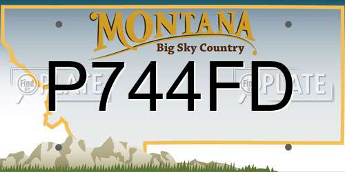P744FD Montana License Plate