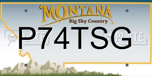 P74TSG Montana License Plate