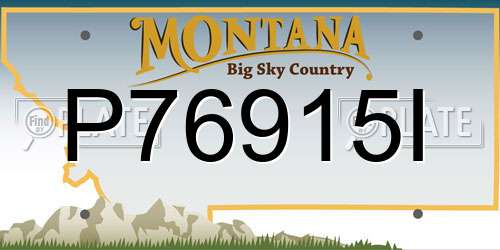 P76915I Montana License Plate