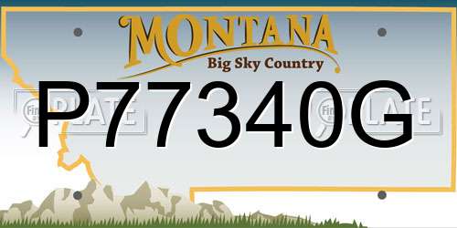 P77340G Montana License Plate