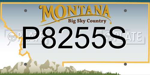 P8255S Montana License Plate